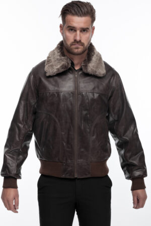 MEN’S JACKET IN BROWN LEATHER