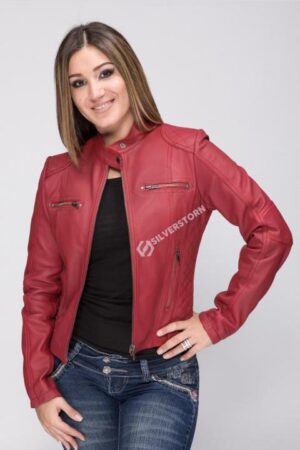Women’s Leather Jacket Stylish Super Soft And Fitted Biker Jacket